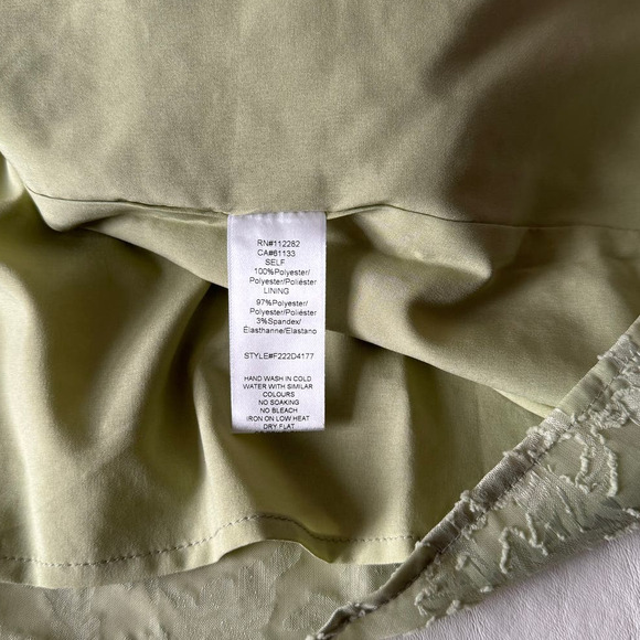 Adelyn Rae Jules Smocked Burnout Chiffon Minidress in Green Size XL - Picture 7 of 11